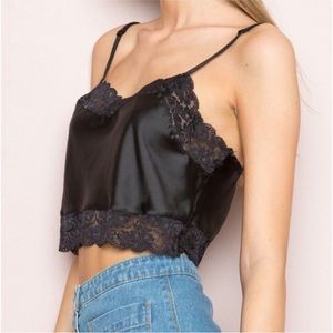 Brandy Melville Lace Satin Cami